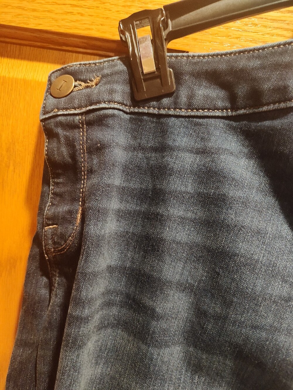 Isabel Maternity Dark Blue Stretch Jeans - With Elastic Side Panels - Picture 3 of 6